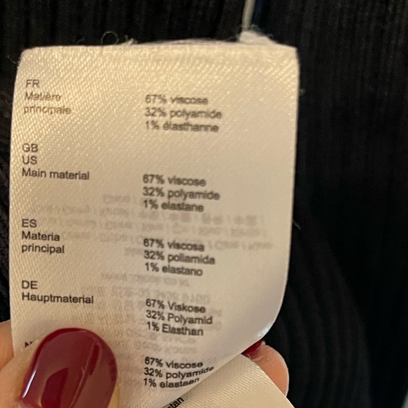 ❌SOLD❌ Maje - Manu cut out shoulder ribbed knit top. In size small. Gently worn. - Picture 5 of 5